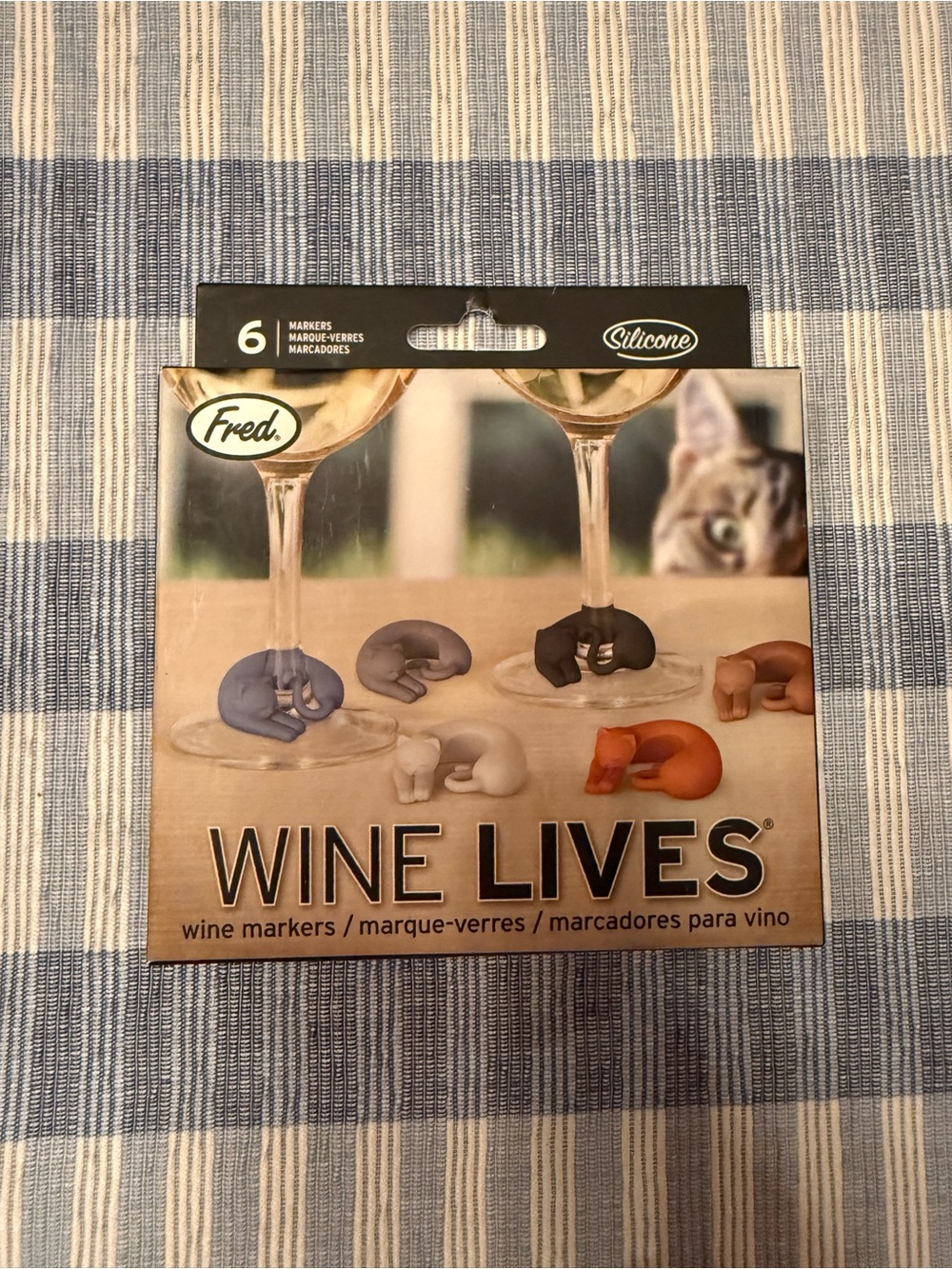 Cat-Shaped Wine Glass Markers NEW
